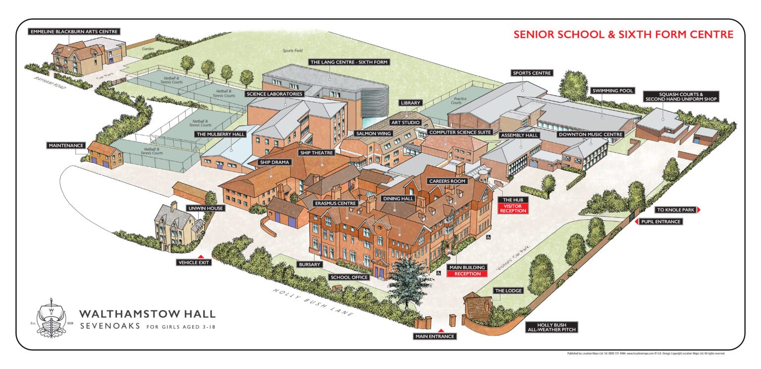 School Map - Walthamstow Hall Independent Girls' School Sevenoaks